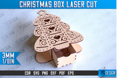 Christmas Box Laser Cut | Christmas Design | CNC Files