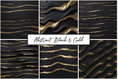 Abstract Black and Gold Backgrounds