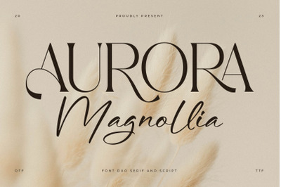 Aurora Magnollia Font Duo