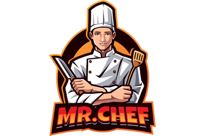 Mr.chef esport mascot logo design