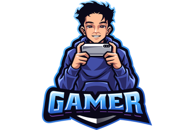 Gamer esport mascot logo design