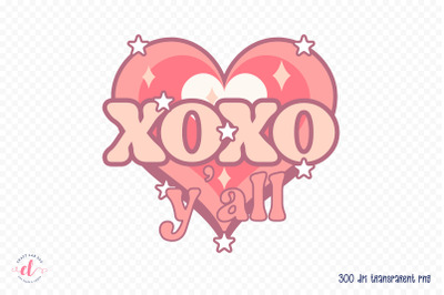 Xoxo Y&#039;all, Retro Valentines Sublimation