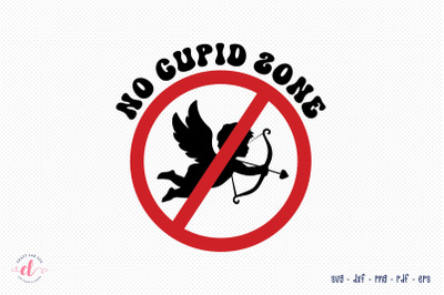 No Cupid Zone, Anti Valentine&#039;s Day SVG