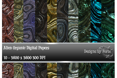 Alien Organic Digital Papers