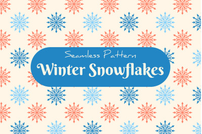 Winter Snowflakes Seamless Pattern