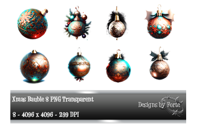 Christmas Bauble Eight Graphics PNG