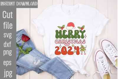 Merry Christmas 2024 SVG cut file,Christmas Retro Designs Christmas Su