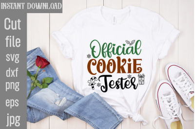 Official Cookie Tester SVG cut file&2C;Christmas png Bundle&2C; pink Christm