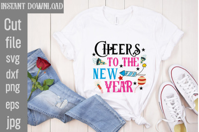 Cheers to the New Year SVG cut file,Happy New Year 2024 SVG Bundle,New