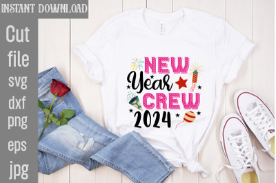 New Year Crew 2024 SVG cut file,Happy New Year 2024 SVG Bundle,New Yea