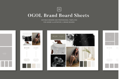 OGOL - Brand Mood And Style Board Template | Adobe Illustrator