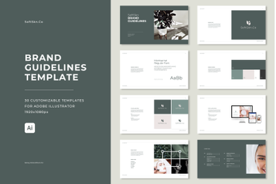 SoftSkn - Brand Guidelines Template | Adobe Illustrator