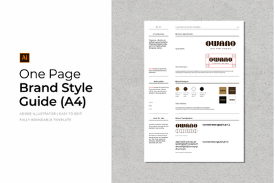 Brand Style Guide Template | Adobe Illustrator
