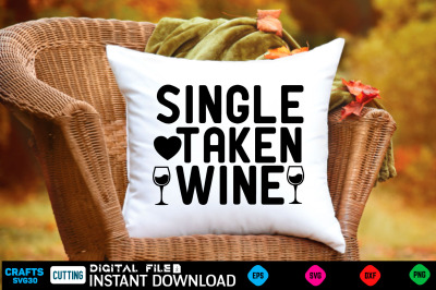 single taken wine svg design
