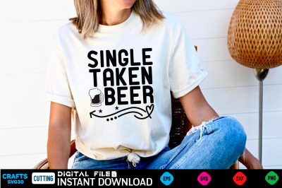 single taken beer svg design