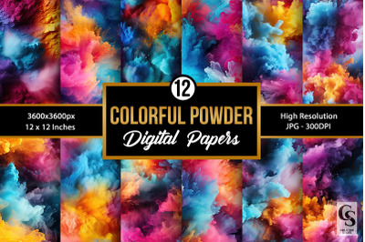 Colorful Rainbow Powder Seamless Backgrounds