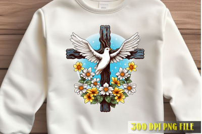 Dove of Peace Floral PNG