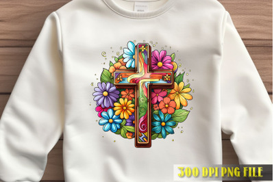 Vibrant Faith Cross Art