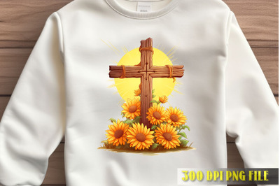 Sunflower Cross Faith Design