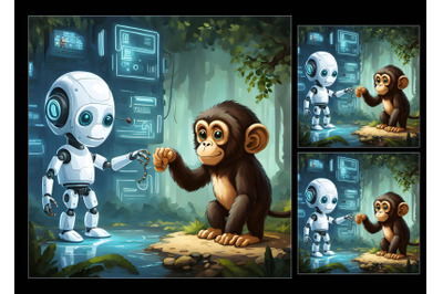 Chimp and robot