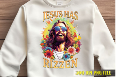 Jesus Has Risen Sunburst PNG