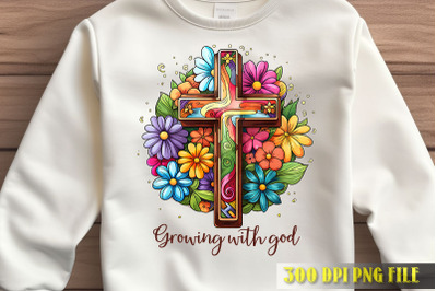 Growing with God Vibrant Cross