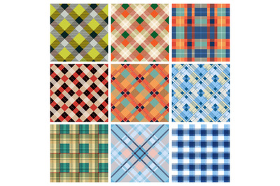 Tartan texture. Seamless background with square geometrical tartan pat