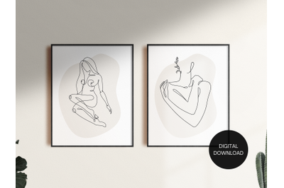 Minimalist One Line Art Decor For Your Home (Digital Download) | Canva
