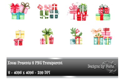 Christmas Presents Eight PNG Transparent