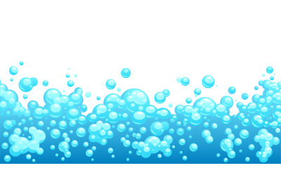 Cartoon soap foam background. Bubbles of liquid soap, shampoo balls. S