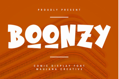 Boonzy Comic Display Font