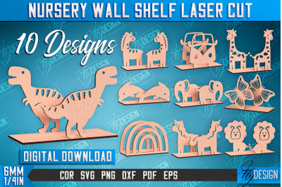 Nursery Wall Shelf Laser Cut | Laser Cut Design | CNC Files