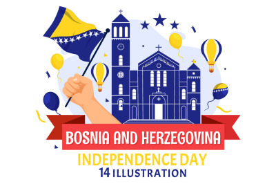 14 Bosnia and Herzegovina Independence Day Illustration