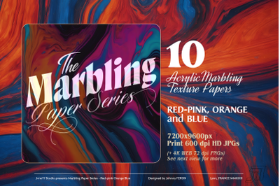 10 Marbling Texture Papers ROB