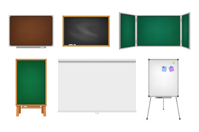 School boards. Business whiteboards for presentations decent vector re
