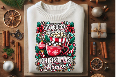 Hot Cocoa and Christmas Movies PNG