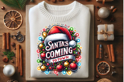 Santas Coming to Town PNG