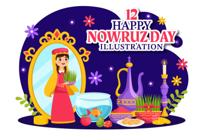 12 Happy Nowruz Day Illustration