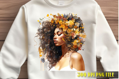 Vibrant Fall Black Beauty PNG