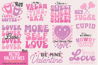 Retro Valentines Quote SVG Bundle