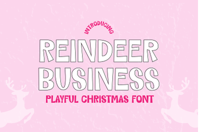 REINDEER BUSINESS Chunky Block Christmas Font