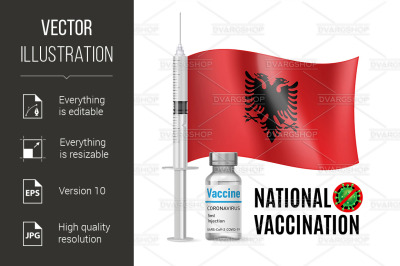 Immunization Icon of Albania