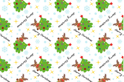 Seamless Christmas pattern, Vector  winter background for children