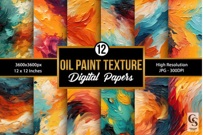 Oil Paint Texture Digital Papers