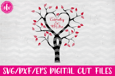 Heart Tree - SVG, DXF, EPS Digital Cut Files