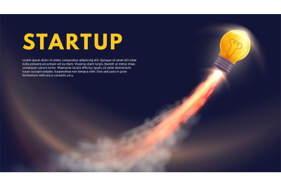 Launch idea. Run startup business, rocket boost for ideas and light bu