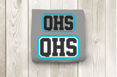 QHS High School Initials | Embroidery
