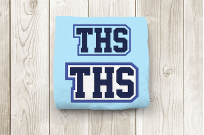 THS High School Initials | Embroidery