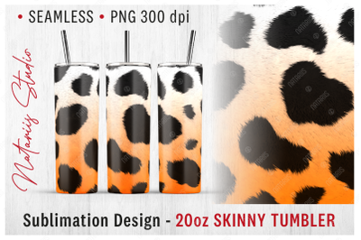 Realistic Cow Print Pattern - 20oz Skinny Tumbler