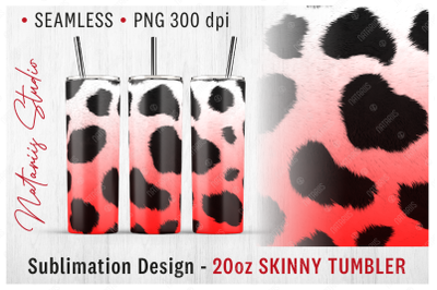 Realistic Cow Print Pattern - 20oz Skinny Tumbler